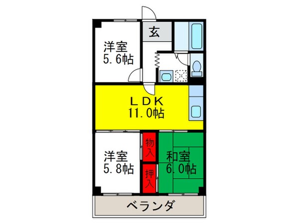 ｸﾞﾗﾝﾃﾞｨ-ﾙ小山の物件間取画像